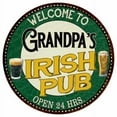 thumbnail image 1 of Grandpa's Irish Pub 12" Round Metal Sign Kitchen Bar Wall Décor 200120036459, 1 of 1
