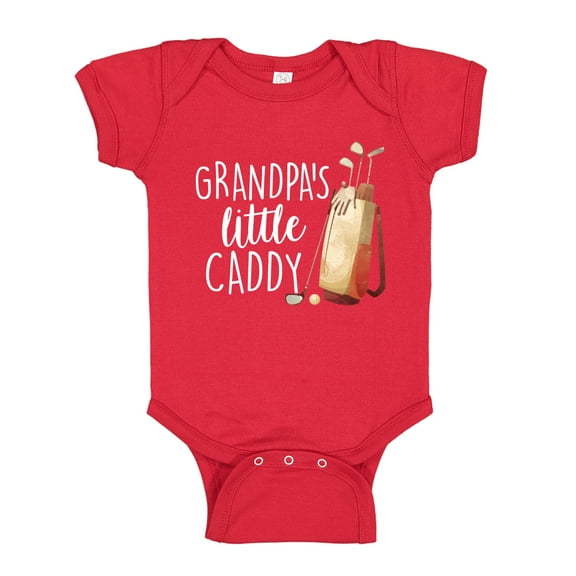 Grandpa's Little Caddy Baby Bodysuit One Piece 6 mo Red