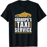 Grandpa's Taxi Service Funny Taxi Driving Cab Lover Graphic Womens T-Shirt Black