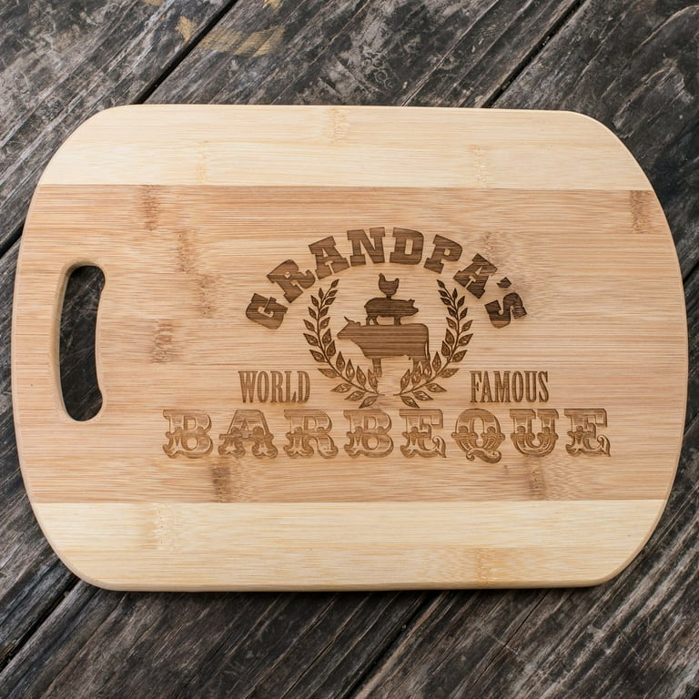 Grandpa's World Famous Barbecue - Cutting Board 14''x9.5''x.5'' Bamboo Grandpa's World Famous Barbecue - Cutting Board 14''x9.5''x.5'' Bamboo