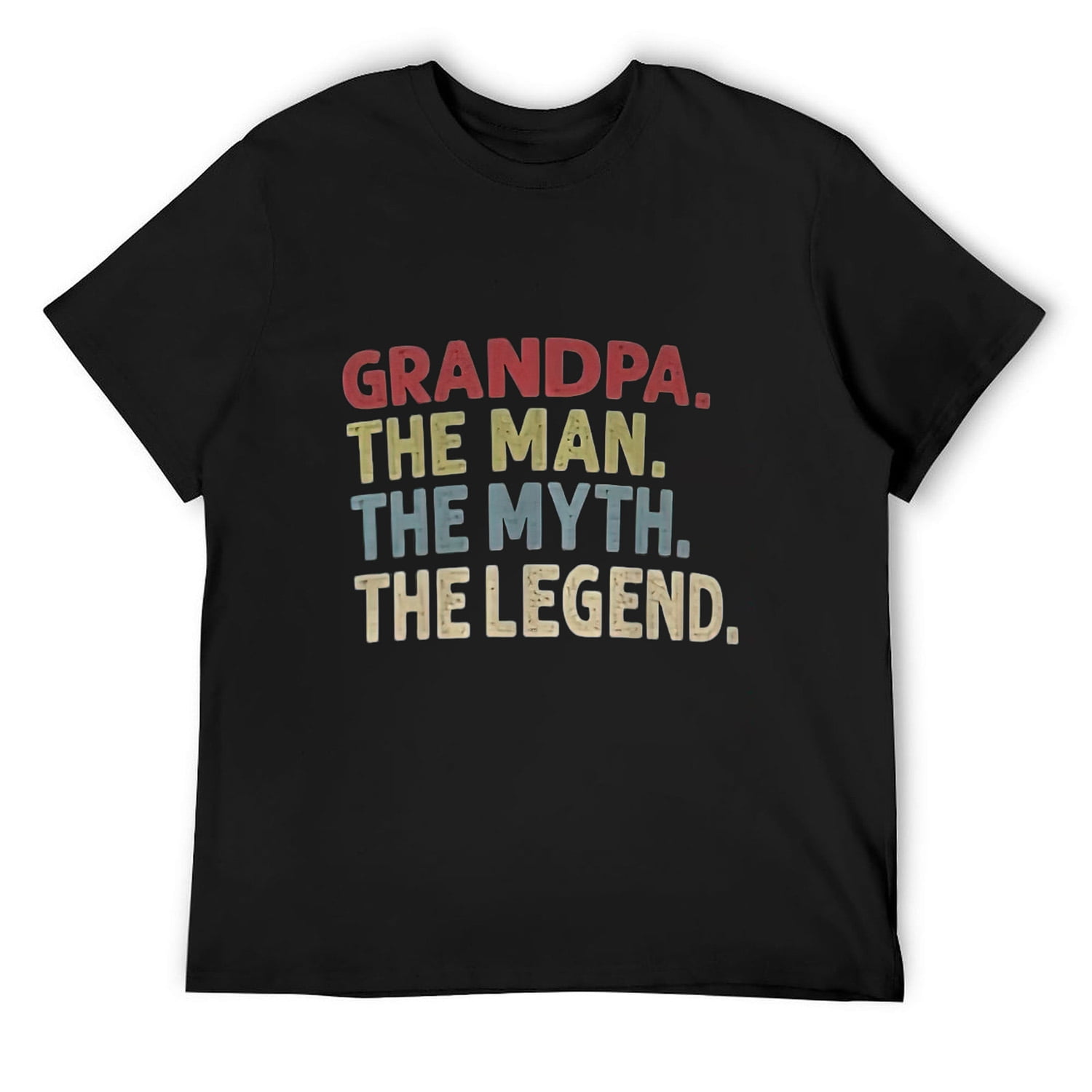 Grandpa the Man the Myth the Legend Gift for Grandfather T-Shirt Black