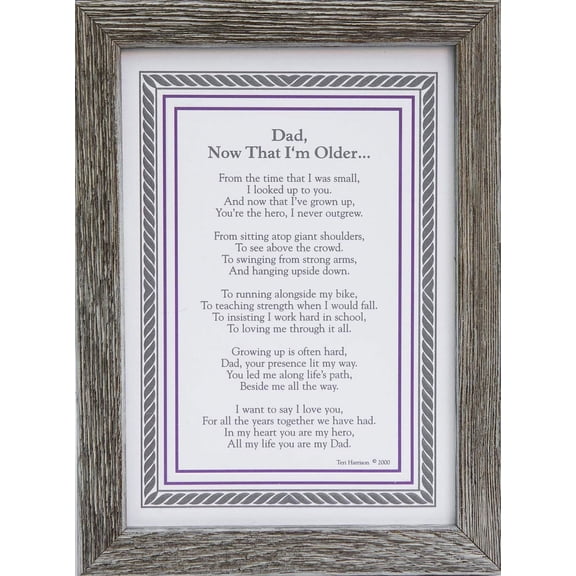 Grandparent Gift 5 in x 7 in Gray Tabletop Picture Frame