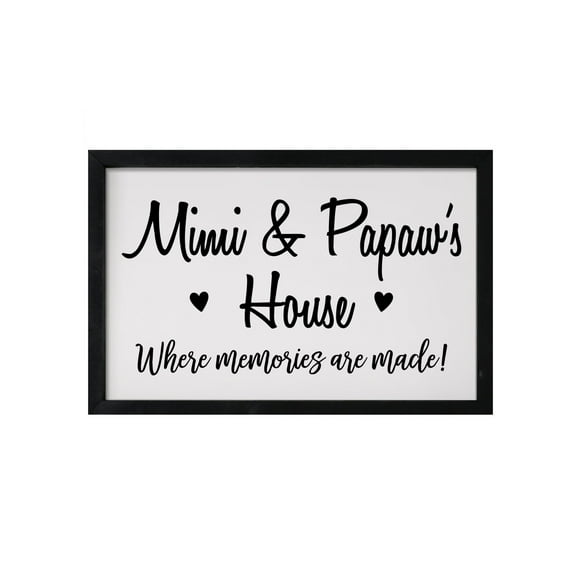 Grandparent Gifts Framed Shadow Box - Mimi & Papaw Memories