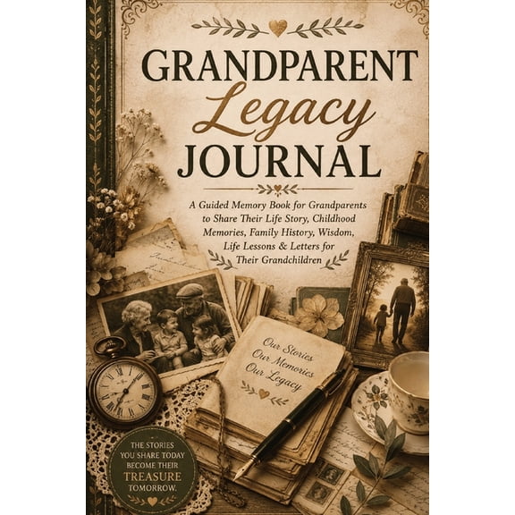 Grandparent Legacy Journal: A Guided Memory Book for Grandparents to Share Their Life Story, Childhood Memories, Family , (Paperback)