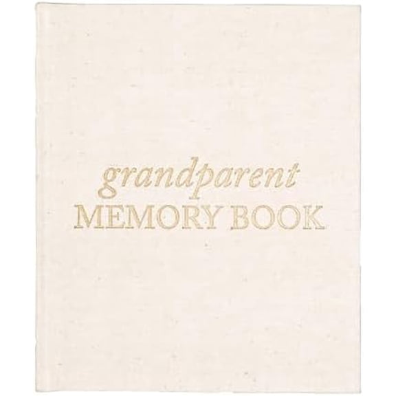 Grandparent Memory Book - Linen Hardcover Grandparents Journal w/Gold Embossed, Occasions Space - Thoughtful Gifts for Grandparents, Cream, 72 Pages$$