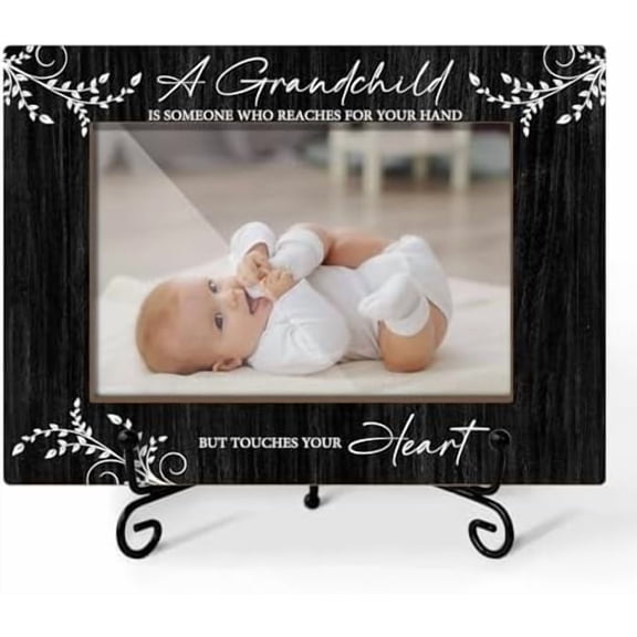 Grandparent Picture Frame Grandparent Gifts, Wooden Photo Frame 4x6 - A Grandchild is Someone Who Reaches For Your Hand But Touches Your Heart, Tabletop Display Home Decorations -10