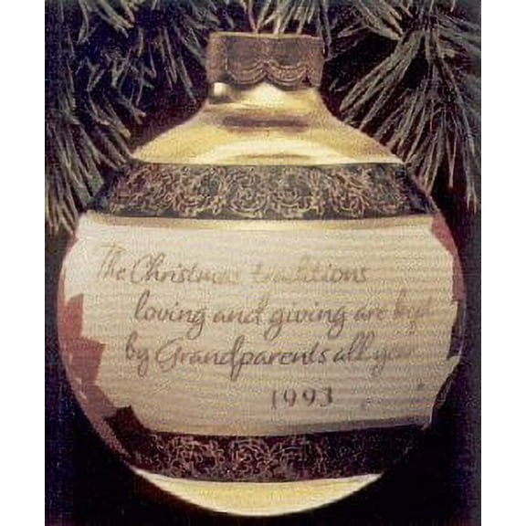 "Grandparents" Ball Christmas Ornament - Hallmark Keepsake 1993 Series