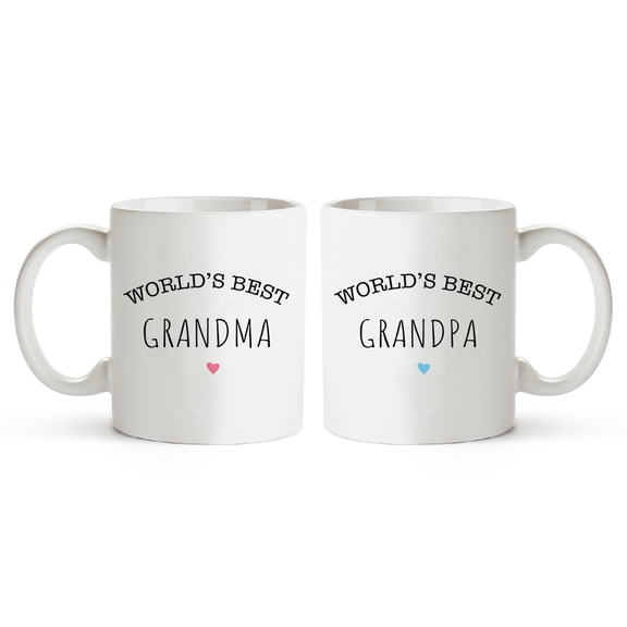 Grandparents Gifts from Grandchildren, Grandkids, Grandma and Grandpa Couple Coffee Mugs,Mother's day Father's day Christmas Gifts Cup for Grandparents