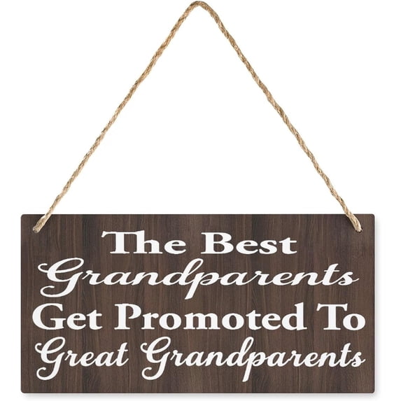Grandparents Wood Sign - Best Grandparents Get Promoted to Great ...