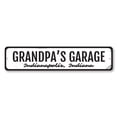 thumbnail image 1 of Grandpas Garage Novelty Decor, Metal Wall Sign - 4x18 Inches, 1 of 4