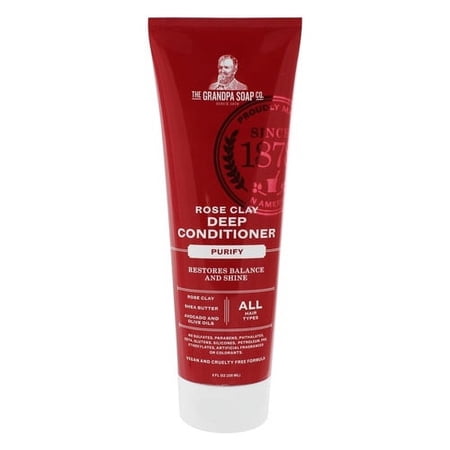 Grandpas Soap Co Purify Deep Conditioner, Rose Clay, 8 oz, 6 Pack
