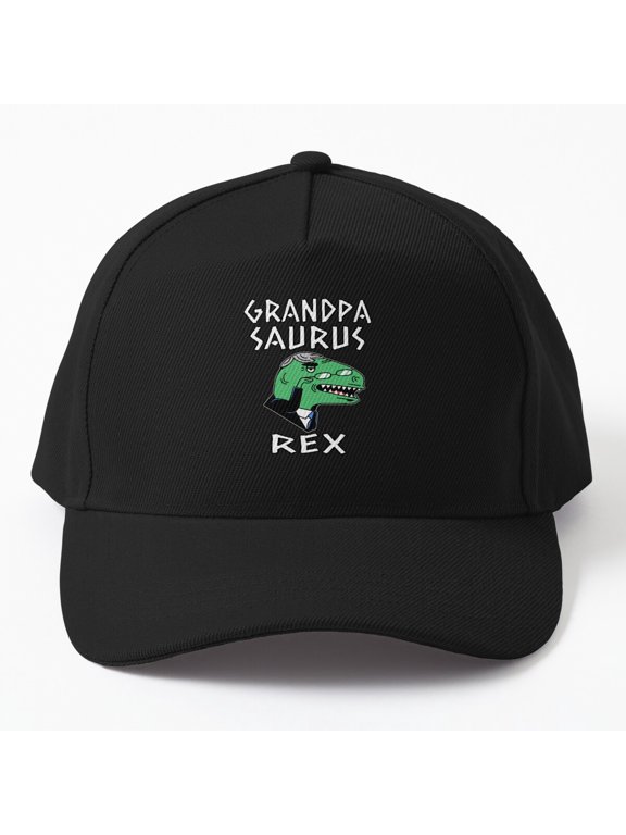 Grandpasaurus T-Rex Baseball Cap, Dinosaur Grandpa Family Graphic Design, Classic Hat