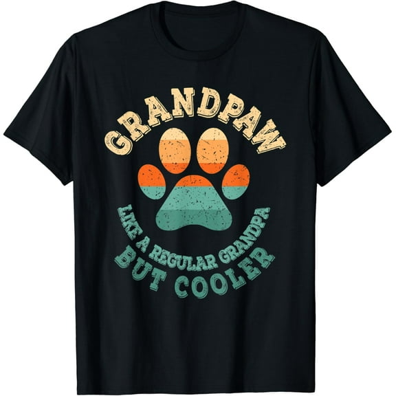 Grandpaw Dog Grandpa Grand Paw Retro Vintage Funny Men Vintage Shirt Graphic T-shirt
