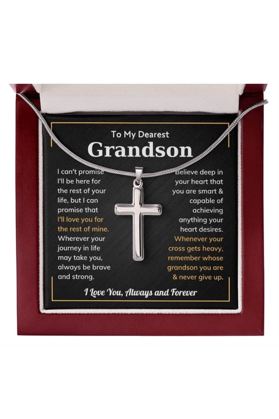 Grandson Cross Necklace Family, Multi Cross Necklace