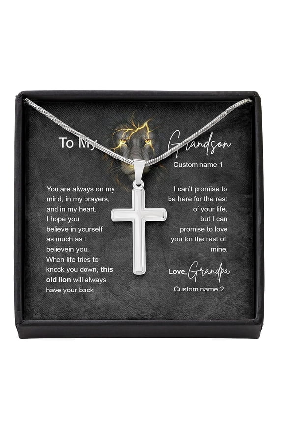 Grandson Cross Necklace Forever Loved, Multi Cross Necklace