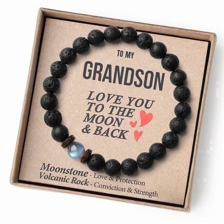 THEMEROL Grandson Gifts from Grandma Beaded Bracelet Birthday Gifts for Teenagers Gift Ideas Easter Christmas Stocking Stuffer Valentines