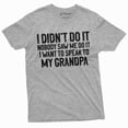 thumbnail image 1 of Grandson Granddaughter Tee Shirt Womens Mens Grandpa Grandfather Papa Tee Shirt (Large Grey), 1 of 6