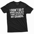 thumbnail image 1 of Grandson Granddaughter Tee Shirt Womens Mens Grandpa Grandfather Papa Tee Shirt, 1 of 5