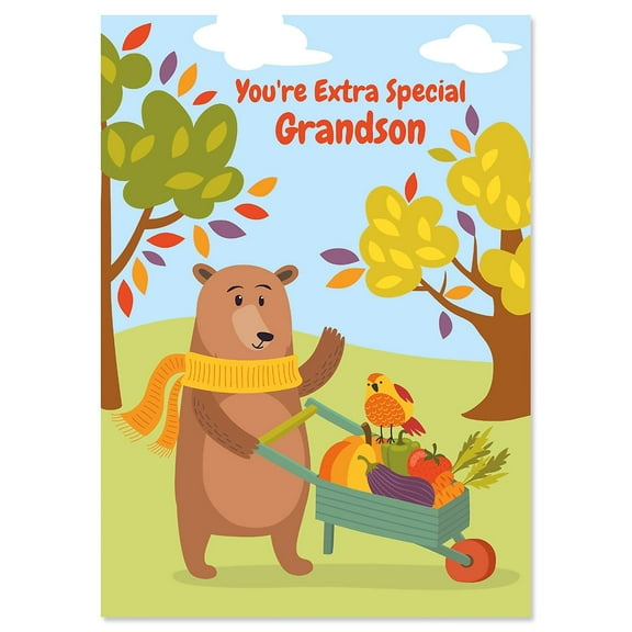Grandson Thanksgiving Card – 1 Card, Envelope Included, 5 x 7 Inches, by Current