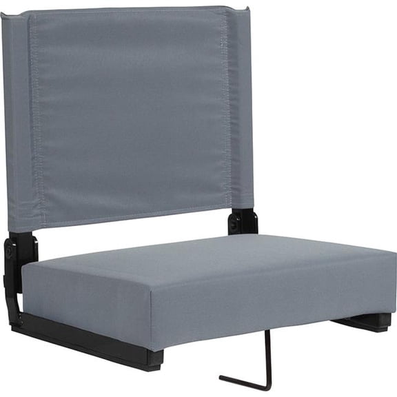 Grandstand Comfort Stadium Seat - Gray - 18 x 18 x 14 in. - Ultra-Padded