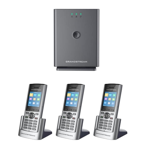 Grandstream DP752 Long-Range DECT Base Station + 3 x DP730 Units DECT ...