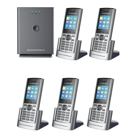 Grandstream DP752 Long-Range DECT Base Station + 5 x DP730 Units DECT HD Handset (5 x DP730)