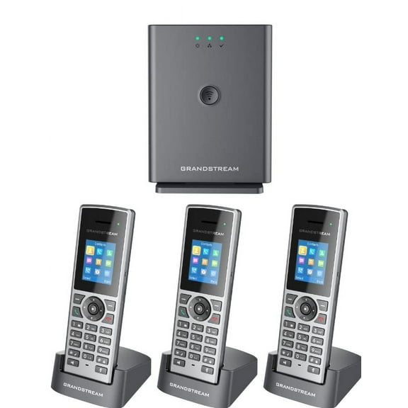 Grandstream DP752 Long-Range DECT Base Station + DP722 Units DECT HD Handset (3 x DP722)