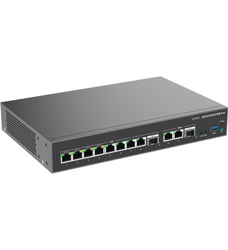 Grandstream Built-in IPPBX (10 Users, 4 Concurrent Calls) + enterprise-grade firewall + VPN Router + 2 x 2.5 Gb, 10 x GigE Network Switch GS-GCC6011