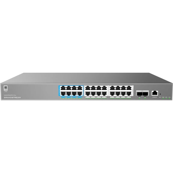 Grandstream GWN7803PH Pro | 24-Port Gigabit Ethernet Layer 2++ Managed PoE++ Switch