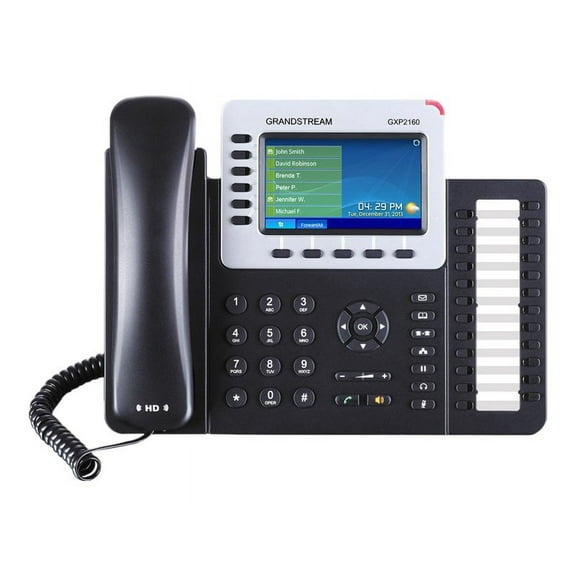 Grandstream GXP2160 Enterprise IP Phone - VoIP phone - 5-way call capability - SIP, RTCP, RTP, SRTP - multiline