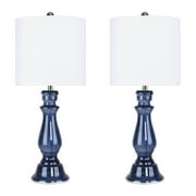 Grandview Gallery 25 Inch Baluster Table Lamp, Sapphire Blue (Set of 2)