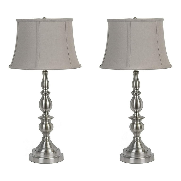 Grandview Gallery 27 Inch Tall Traditional Table Lamps Gray Set of 2
