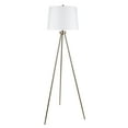 thumbnail image 1 of Grandview Gallery 61.75" Modern Plated Gold Tripod Floor Lamp with Off-White Linen Tapered Drum Shade - Chic Lighting for Behind the Couch, Free Standing, Reading, the Bedroom, or the Office, 1 of 6