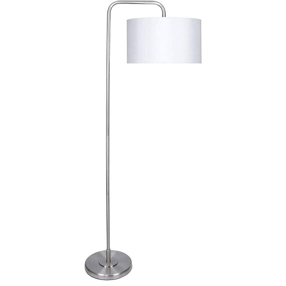 Grandview Gallery 63.75 Inch Tall 100W Modern Arc Floor Lamp, Nickel