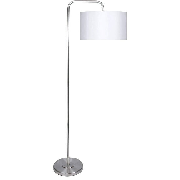 Grandview Gallery 63.75 Inch Tall 100W Modern Arc Floor Lamp, Nickel