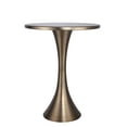 thumbnail image 1 of Grandview Gallery Round Metal Matte Golden Bronze Side Accent Table 24" H x 19" D, 1 of 5