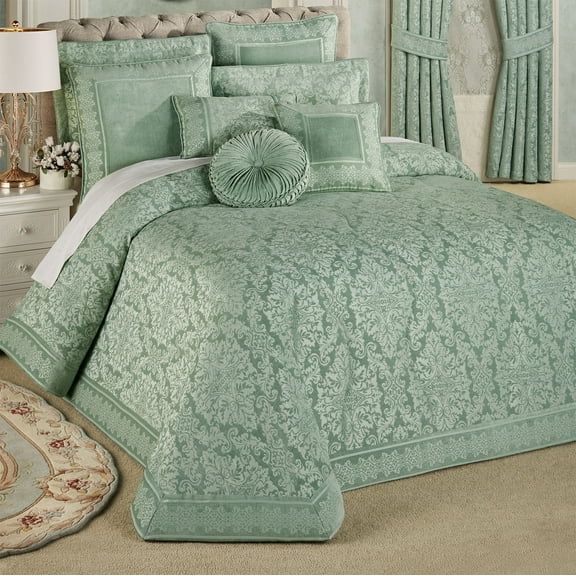Grandview Grande Bedspread Aqua Mist Queen Bedspread