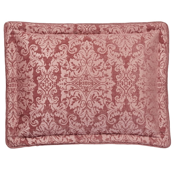 Grandview Piped Flanged Sham Rose King Sham 20 x 36 inches
