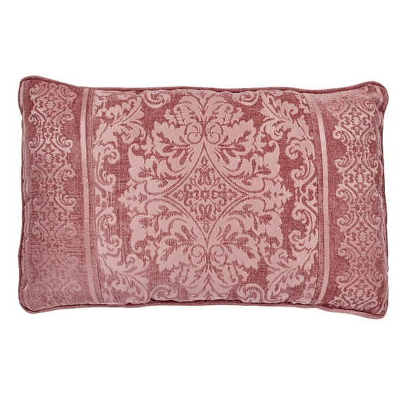 Grandview Piped Pillow Rose Rectangle Rectangle Pillow 14 x 22 inches