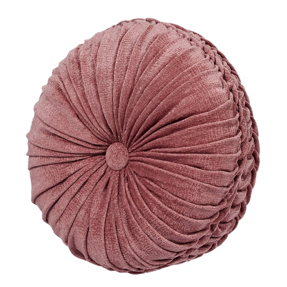 Grandview Pleated Tufted Pillow Rose Round Round 14 inches