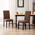 thumbnail image 1 of Grandview Upholstered Linen Fabric Dining Chair - 38.6 Brown, 1 of 5