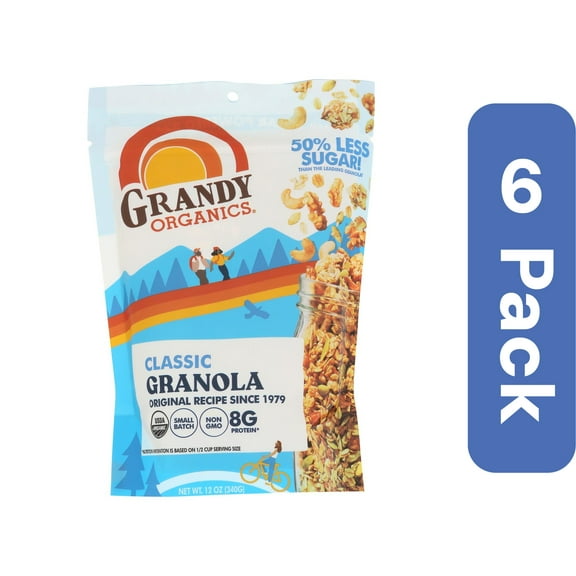 Grandy Oats Classic Granola 12 oz (Pack of 6)