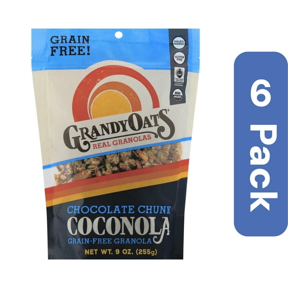 Grandy Oats Dark Chocolate Coconola 9 oz (Pack of 6)