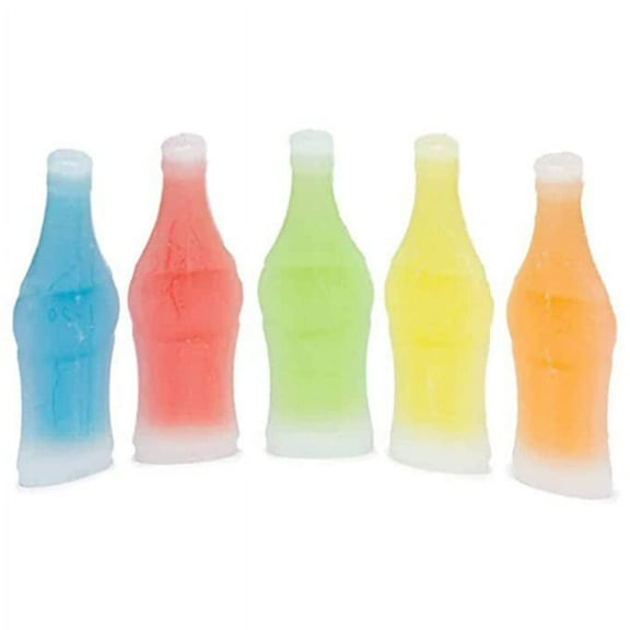 Grandys Candys Nik-L-Nips Vintage Wax Bottle Candy Drinks Filled with Flavored Syrups (Cherry, Orange, Lemon, Blue Raspberry, and Green Apple Flavors) 1 Pound