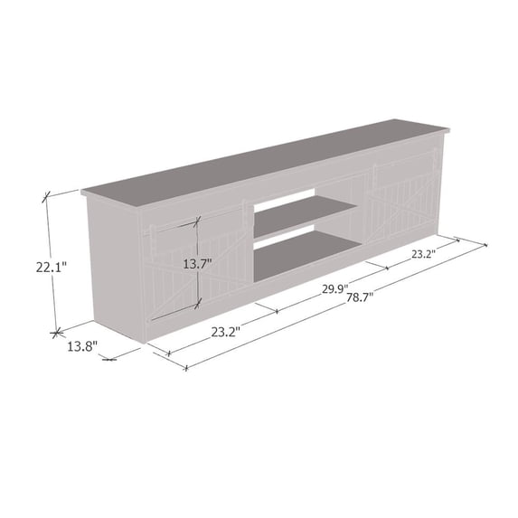Granero 01 TV Stand for TVs up to 90", Modern High Gloss 79" Entertainment Center, TV Media Console with Storage Cabinets