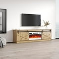 thumbnail image 1 of Granero WH-EF Fireplace TV Stand for TVs up to 90", Modern High Gloss 79" Entertainment Center, Electric Fireplace TV Media Console with Storage Cabinets, 1 of 5