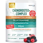 GRANIONS Collagen + Glucosamine Chondroitin MSM Powder, Joint Support, Wild Berries, 9.7 oz