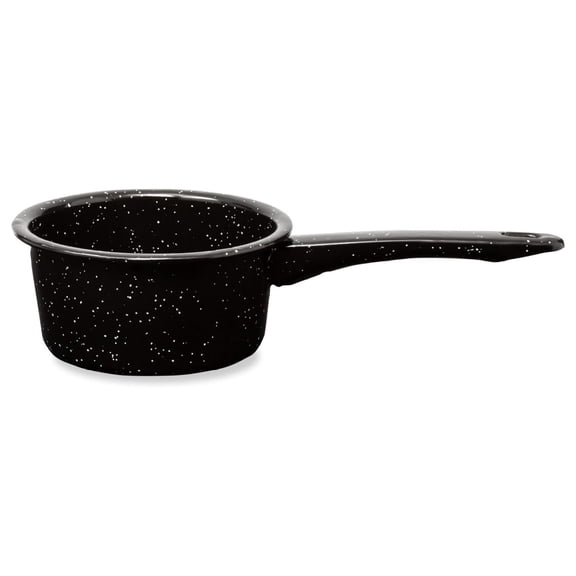 Granite 1 Quart Saucepan, Naturally Nonstick Sauce Pots, Speckled Enamel Cookware, Small Sauce Pan for Cooking and Boiling, Granite Cooking Pot for Stovetop, Campfire, Outdoor Stove 1-Quart