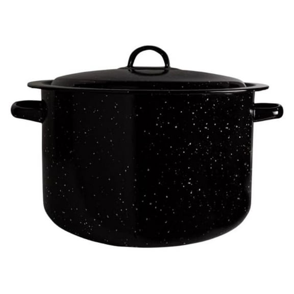 Granite 12 Qt Stockpot, Nonstick Soup Pot With Lid, Speckled Enamel Ware Cookware, Large Stock Pot For Boiling and Cooking, Big Granite Cooking Pot for , Campfire, Outdoor Stove