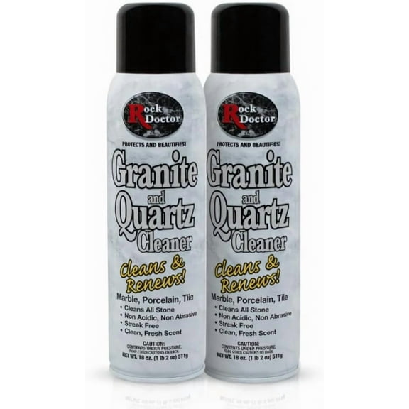 Granite Cleaner, Cleans& Renews Surfaces, Granite/Marble Countertop Cleaner, Cleaning Spray for Vanity, Table Top, Kitchen Counters, Stone Surfaces 18 Fl Oz Pack of 2